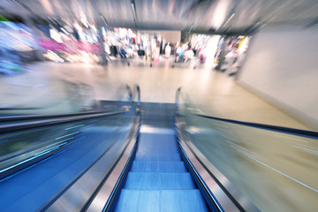 Shopping mall  escalators