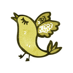 retro cartoon bird
