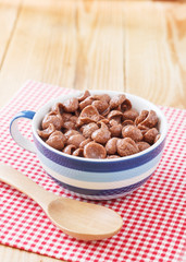 Breakfast Chocolate Cornflakes Cereal Bowl