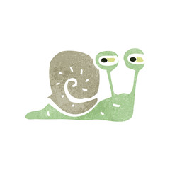 retro cartoon snail