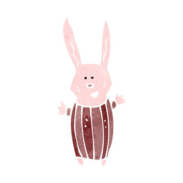 retro cartoon rabbit
