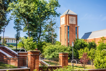 modern and historic architecture at college campus