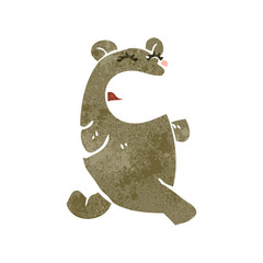 retro cartoon bear
