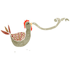 retro cartoon chicken