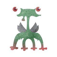 retro cartoon alien