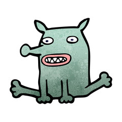 retro cartoon funny dog