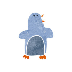 retro cartoon penguin