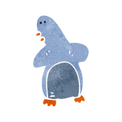 retro cartoon penguin