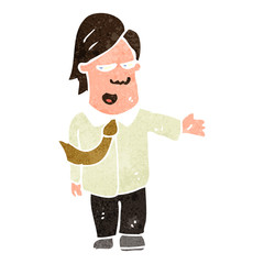 retro cartoon salesman