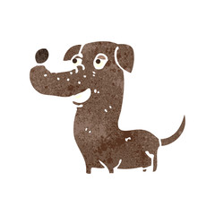 retro cartoon funny little dog