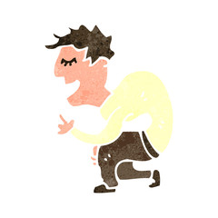 retro cartoon talking dad