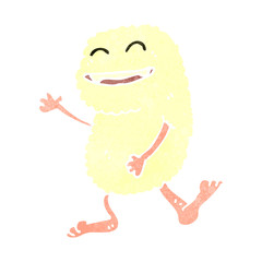 retro cartoon funny monster