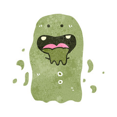 retro cartoon spooky ghost