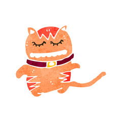 retro cartoon funny cat