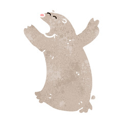 retro cartoon polar bear