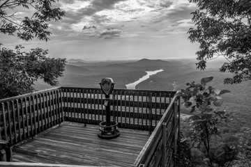 Obraz premium lake lure and chimney rock landscapes