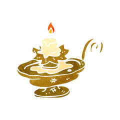 retro cartoon candlestick