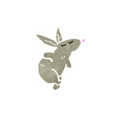 retro cartoon dancing rabbit