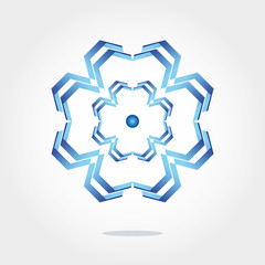 Abstract background with floral structure three-dimensional 