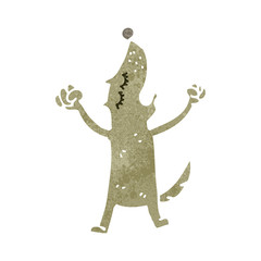 retro cartoon funny wolf