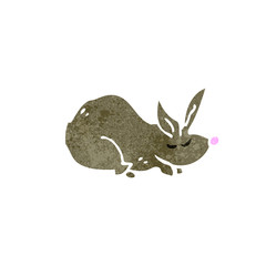 retro cartoon rabbit