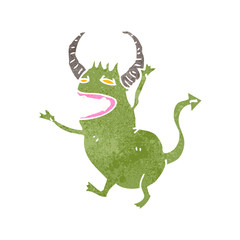 retro cartoon little devil
