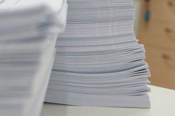A lot of handouts were prepared as stack
