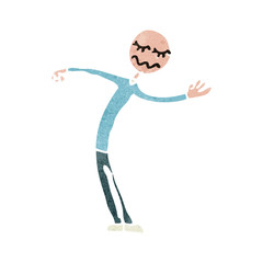 retro cartoon bowing stick man