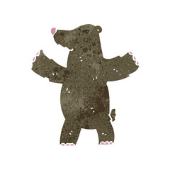 retro cartoon bear