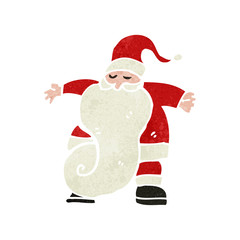 retro cartoon santa claus
