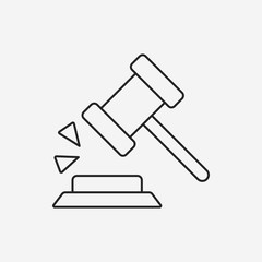 gavel line icon