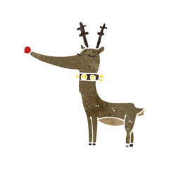 retro cartoon reindeer