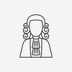 Obraz premium judge line icon