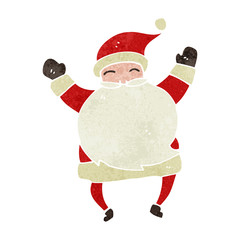 retro cartoon santa claus