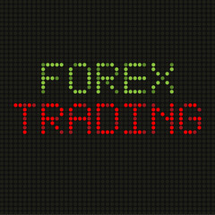 Fototapeta premium Words on market LED screen 