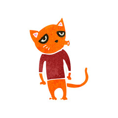 retro cartoon funny cat