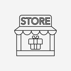 shopping store line icon