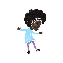 retro cartoon dancing girl