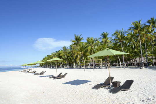 White Sand Beach On Bohol, Philippines