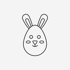 Easter bunny line icon