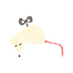 retro cartoon clockwork mouse