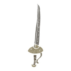 retro cartoon sword