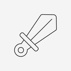 Sword and shield line icon