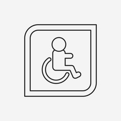 Disabled sign line icon
