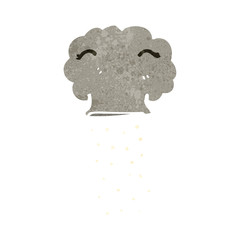 retro cartoon storm cloud character