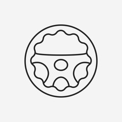 Steering wheel line icon