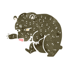 retro cartoon funny bear