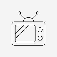 TV video line icon