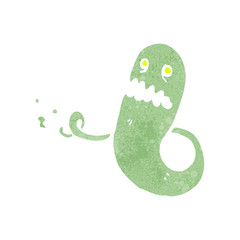 retro cartoon spooky ghost