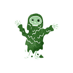 retro cartoon spooky ghoul,